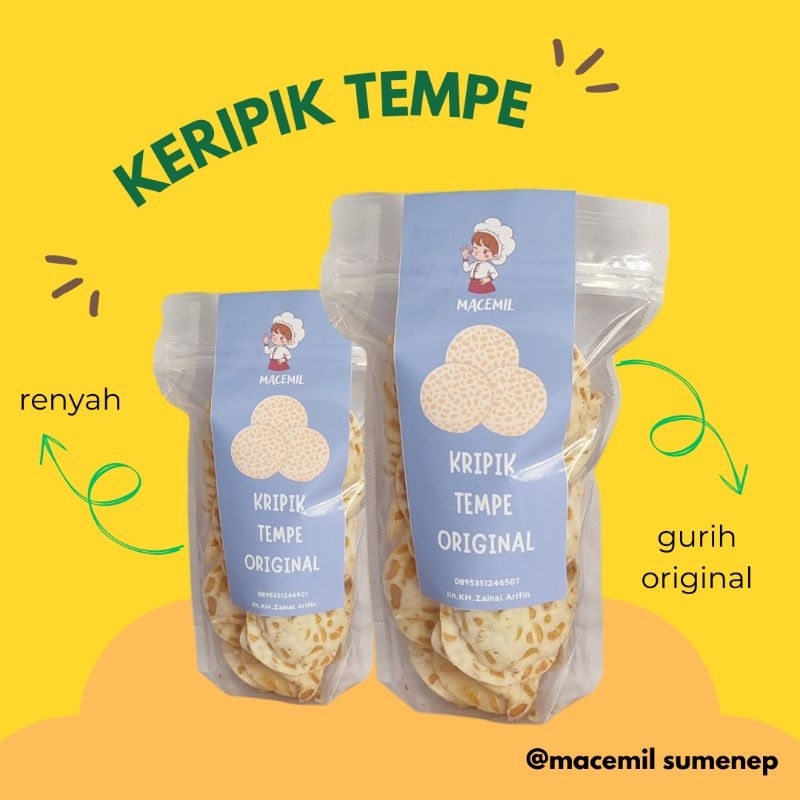

Macemil Keripik Tempe, Gurih Original, Renyah, Enak, Murah