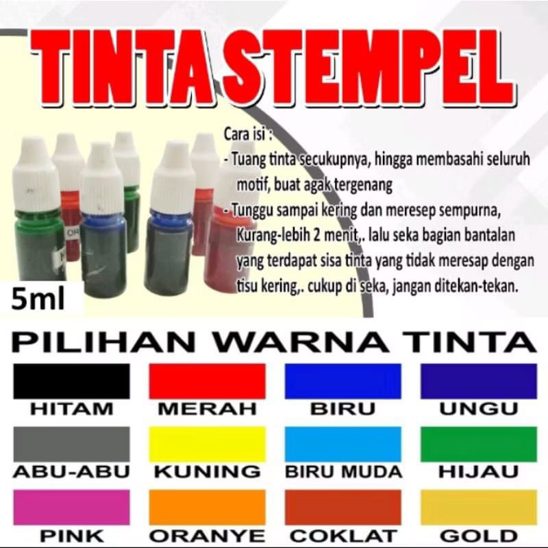 

REFILL TINTA STEMPEL WARNA/OTOMATIS