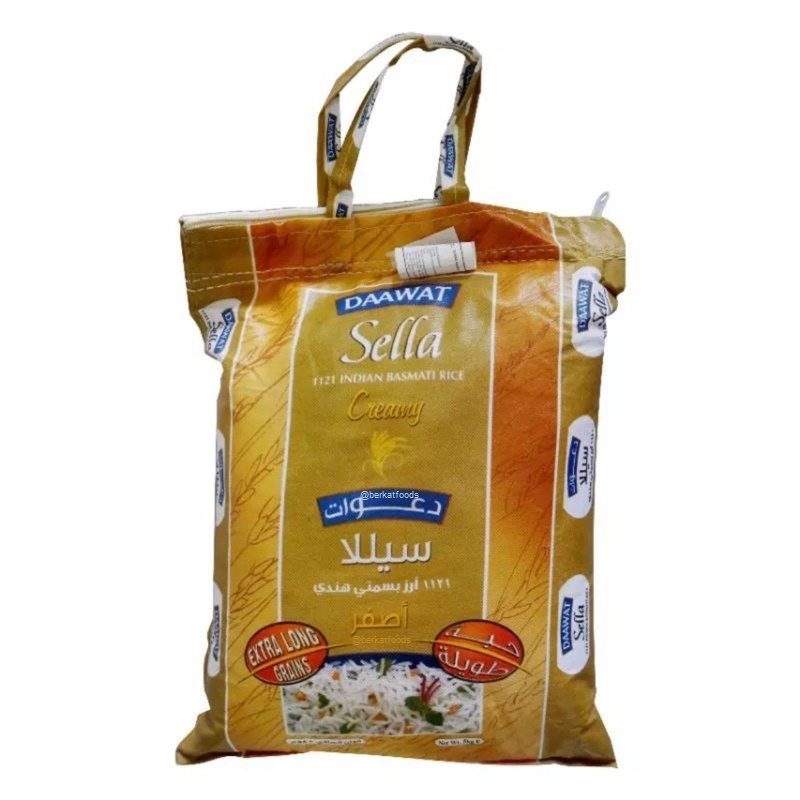 

Basmati Rice Daawat Creamy Sella 5 Kg / Beras Basmaati India Premium Indian 1121 5kg