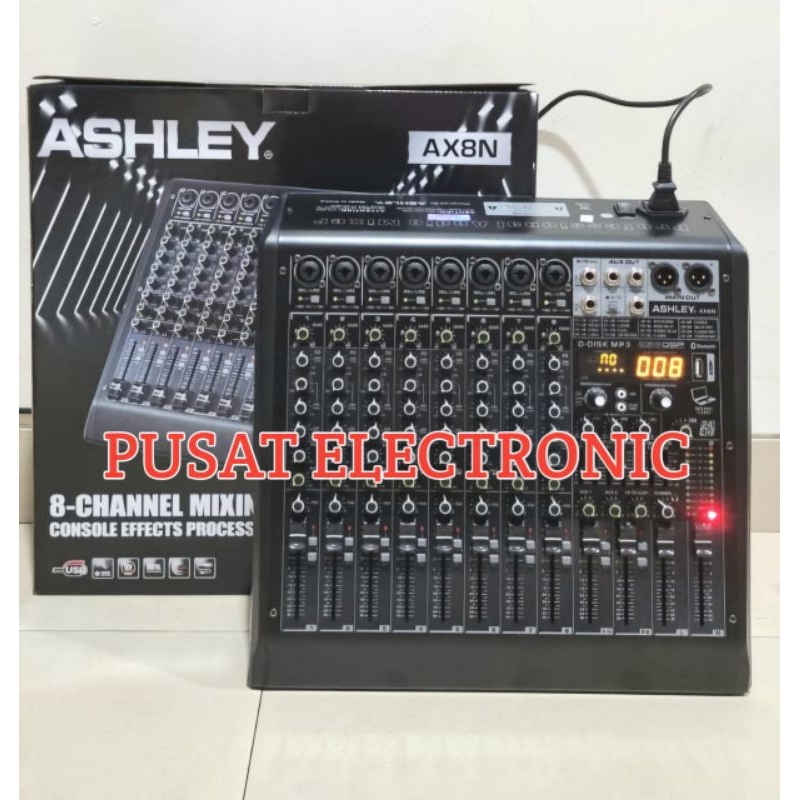 Mixer Ashley Ax8n Original 8 Channel Bluetooth Usb
