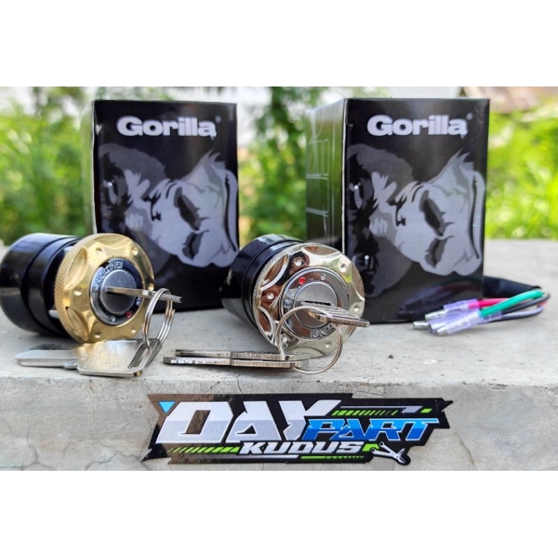 kunci kontak cg 125 besi impor gorila kunci kontak cb 100 set mur pemanis crom kuningan kunci kontak