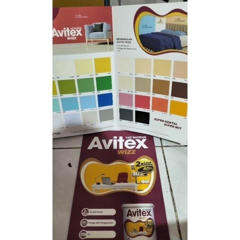 katalog cat avitex wizz,buku warna cat avitex wizz