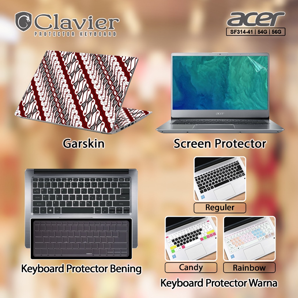 Cover Keyboard Screen Protector Garskin Laptop Anti Gores Acer Swift 3 SF314-54G-31YU 3320 379S 39R8