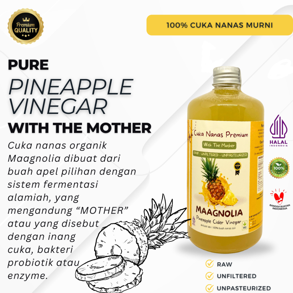 

CUKA NANAS / PINEAPPLE CIDER VINEGAR WITH MOTHER