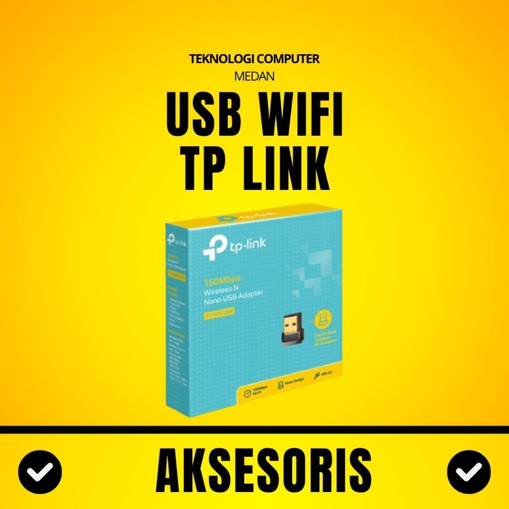 Aksesoris - Penangkap Sinyal Wifi - USB WIfi - Tp Link