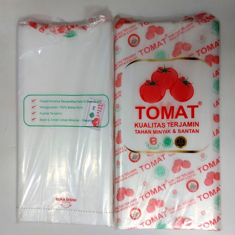 plastik cap Tomat ukuran 10x20, 12x25, 15x30 dan 20x35