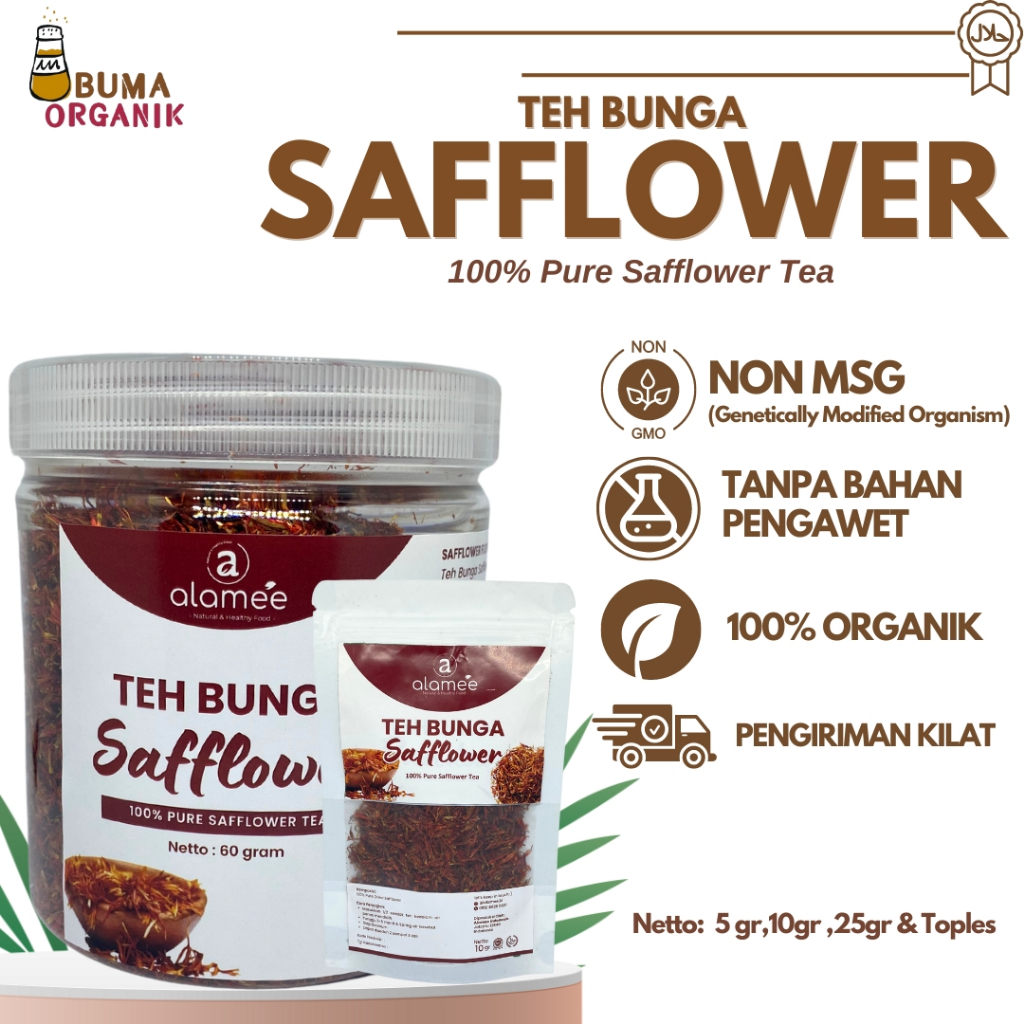 

Teh Bunga Safflower Saff Flower Tea Herbal Alami Organik Kering All Varian