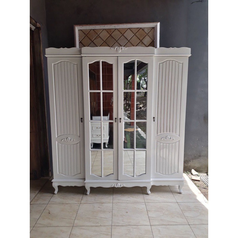 LEMARI PAKAIAN MINIMALIS 4 PINTU