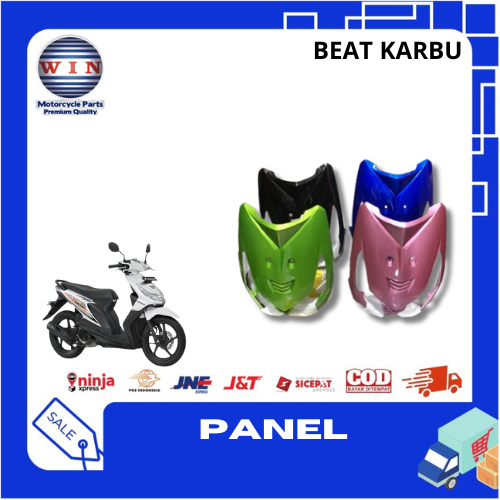 PANEL DEPAN BEAT KARBU KVY 2008 WIN PELINDUNG RANGKA DEPAN TAMENG DEPAN BEAT KARBU 2008 KVY MERK WIN