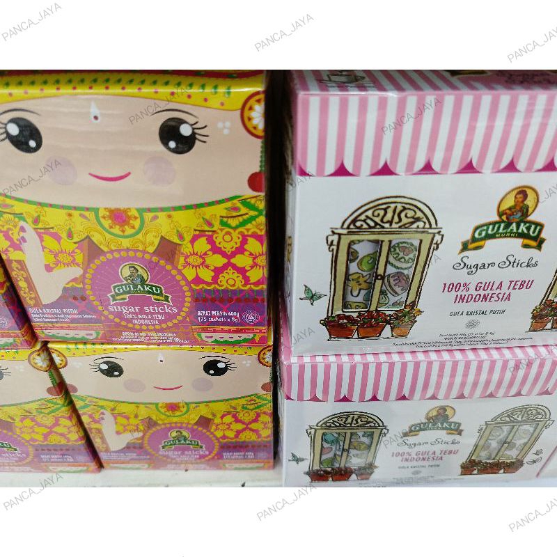 

Gula Pasir Gulaku Stick Sachet Gulaku Box Bali Dan Paris Isi 75 pcs