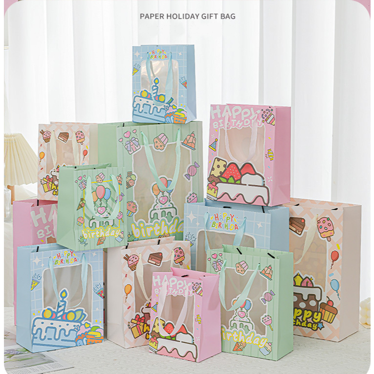 

Paper Bag Ulang Tahun Happy Birthday Kantong Kertas Bingkisan Tas Kado Paperbag Motif Lucu Goodie Bag Tas Souvenir