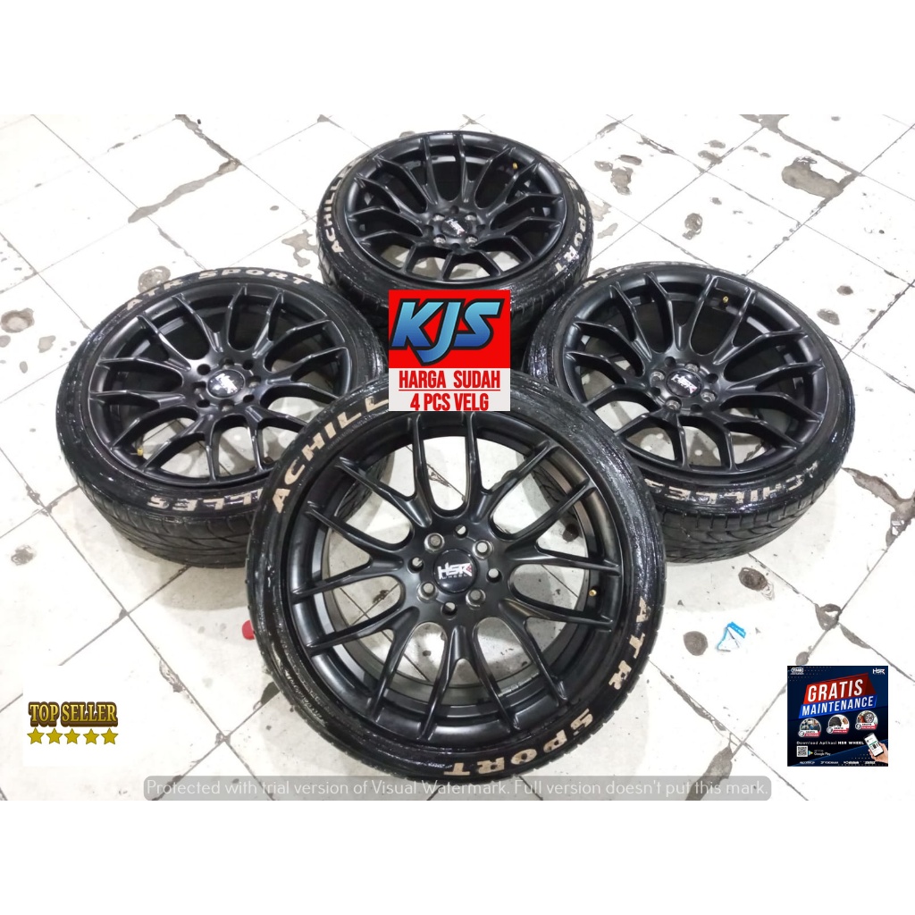 Velg Racing Celong Bekas Ring 17 HSR Oster Pcd 4x100 4x114 Ban 205/45 Ring 17 Xenia City Jazz Yaris 