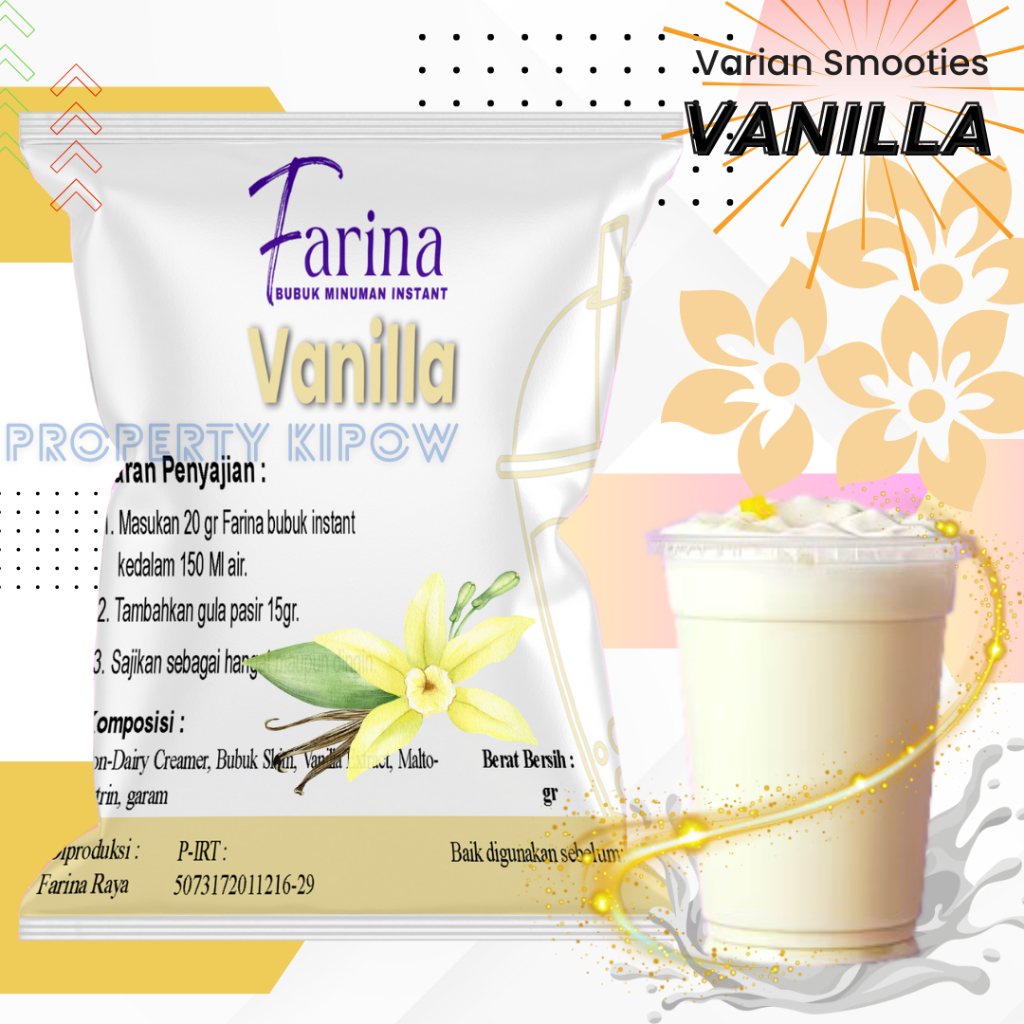 

FARINA Bubuk Minuman Vanilla - Bubuk Minuman Vanilla 1kg Plain