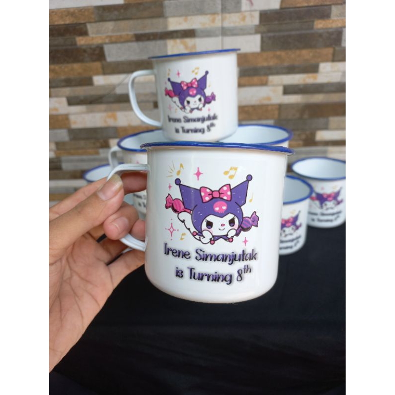 Cangkir Enamel Custom 8cm