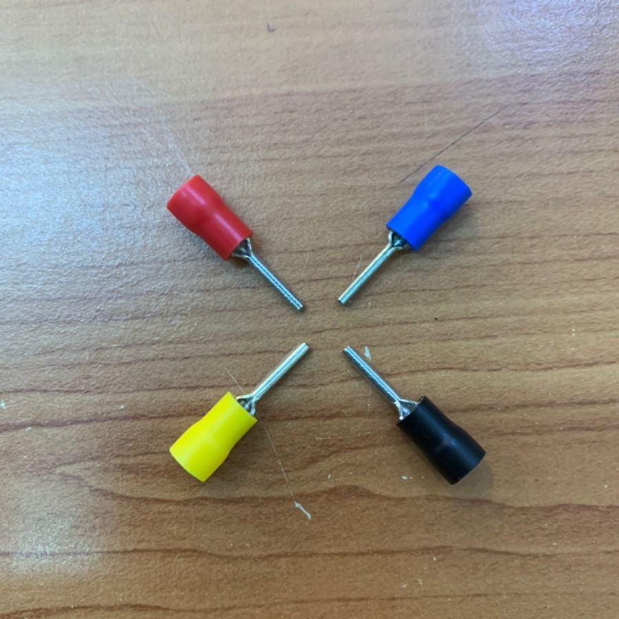 Skun Pin Tusuk Ptv - 1.25-12 Sekun Jarum Ferules Insulated Kabel 0.25-1.5Mm Per Pack