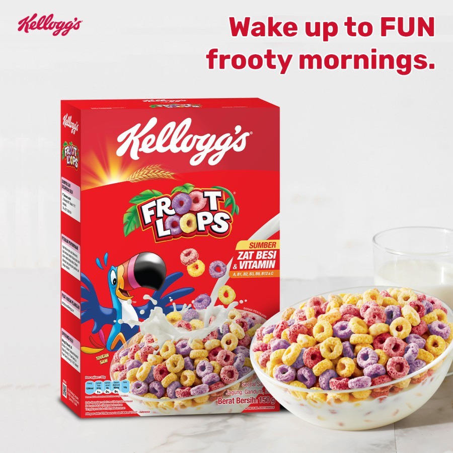 

QH [Bundle 3] Kelloggs Froot Loops Sereal 150g Rasa Buah-Buahan