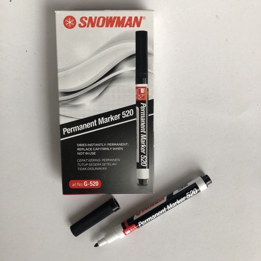 

Spidol Permanen Snowman G-520 Permanent Marker Fine Tip Per Pcs