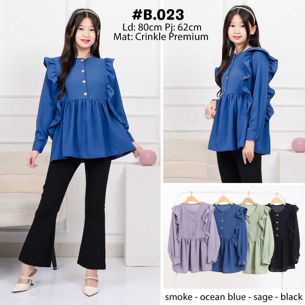 Blouse Louizza Kids Blouse Anak Tanggung Perempuan Atasan Anak Tanggung Perempuan Bisa COD
