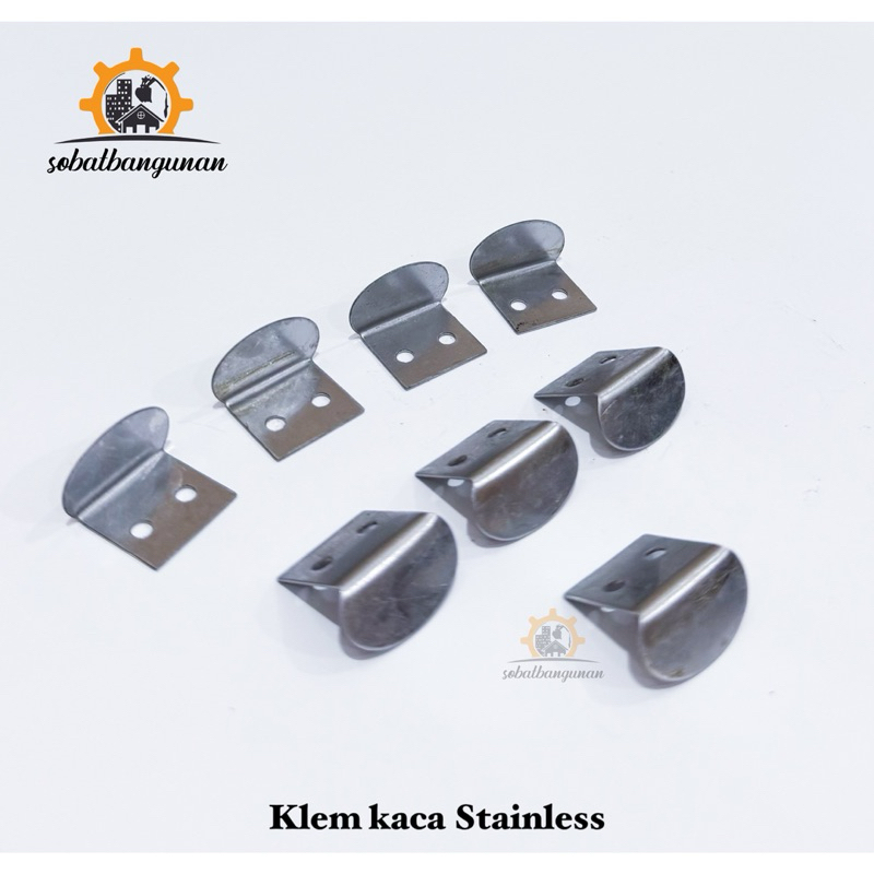 ECER Klem Kaca L Stainless / Klem L Stainless / Penahan Cermin