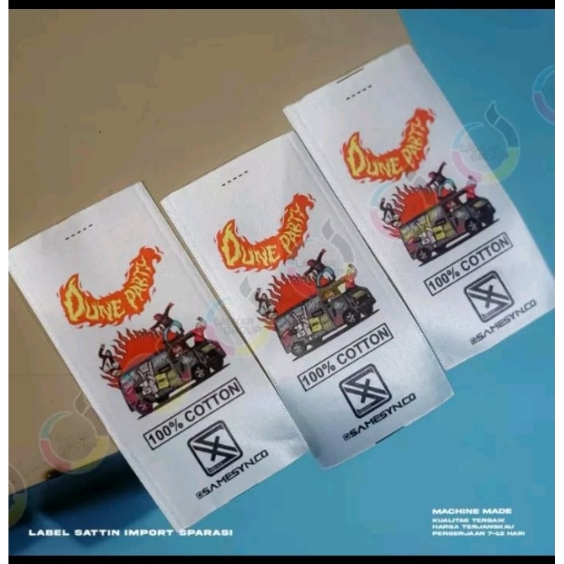 

Label Sparasi label washing label baju label hijab