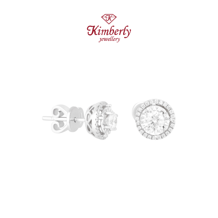Anting Berlian Solitaire Sertifikat GIA KER717243 - Kimberly Jewellery