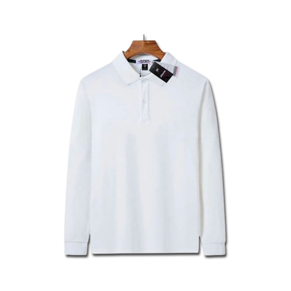 KAOS POLO SHIRT POLOS DEWASA LENGAN PANJANG / BAJU POLO SERAGAM POLOS / KRAH POLO POLOS LENGAN PANJA