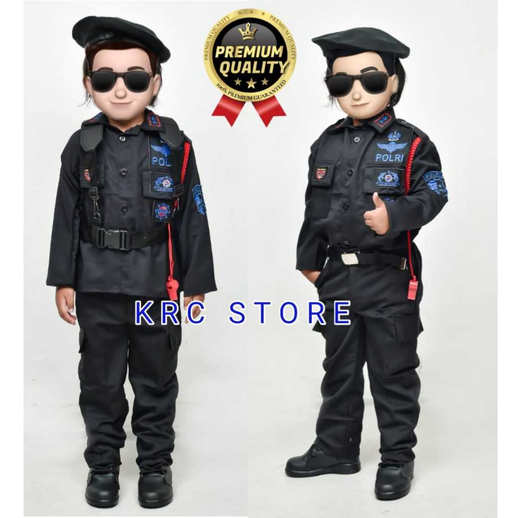 Baju Profesi Anak PDL BRIMOB TERMURAH / Baju Brimob Anak / KOSTUM ANAK BRIMOB CILIK / BAJU KARNAVAL 
