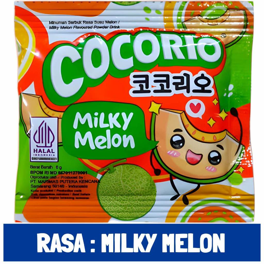 

COCORIO MINUMAN SERBUK MILKY MELON 1RENTENG ISI 1