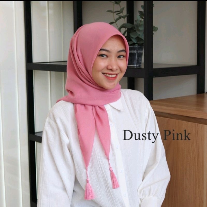 Kerudung Segi Empat Tassel.Hijab Segi Empat Paris Tassel