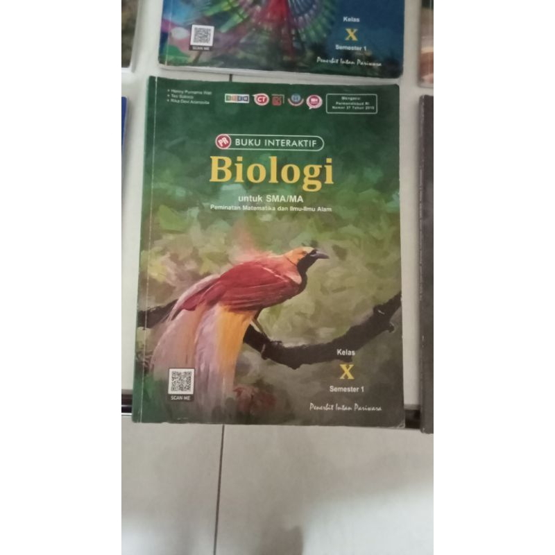 

Preloved buku interaktif intan pariwara biologi kelas 10 semester 1