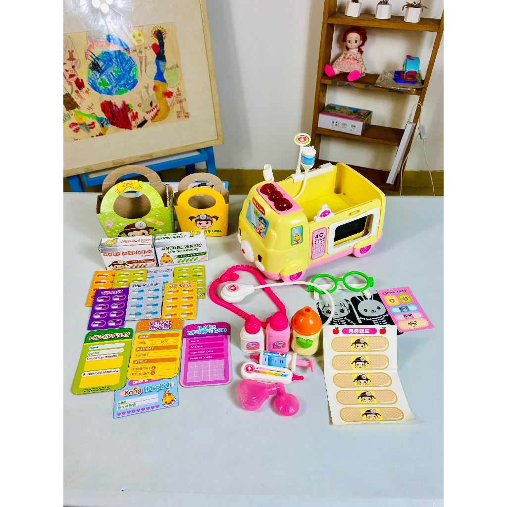 BONEKA KONGSUNI DOCTOR KONGSUNI AMBULANCE BED - 100% ORIGINAL YOUNG TOYS KOREA