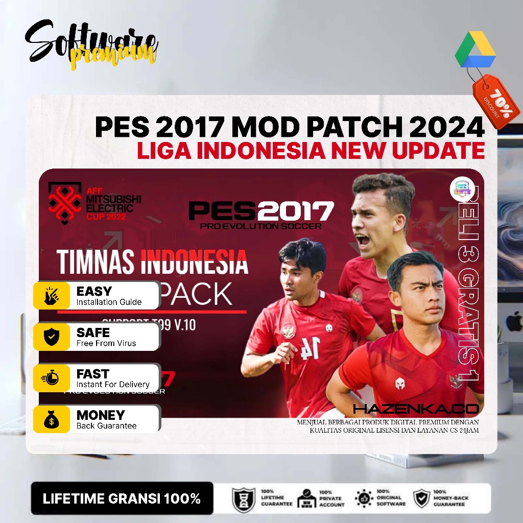 PES2017 Update Patch 2024 Terbaru MOD Liga BRI Indonesia Unlimited Team Edition Terbaru