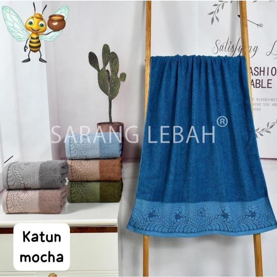 JH Handuk Mandi Dewasa Uk 70x140 Sarang Lebah Bahan Katun Termurah