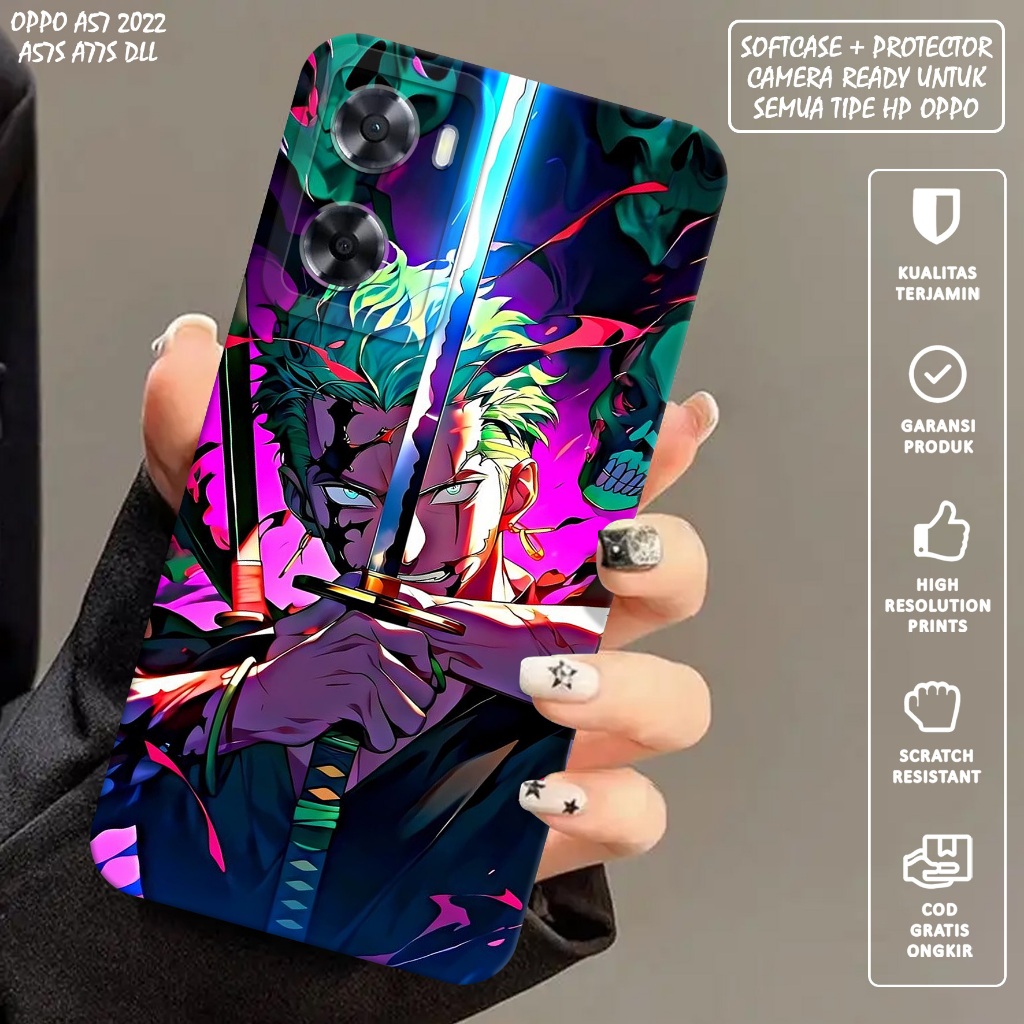 CASE OPPO A57 A57S A77S - Casing Hp Oppo A57 A57S A77S - Softcase Oppo A57 A57S A77S Motif (ZORO) Ca