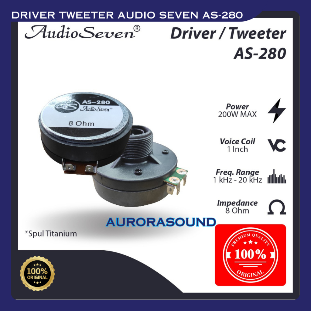 DRIVER TWEETER AUDIO SEVEN AS 280 TWITER TWETER ORIGINAL