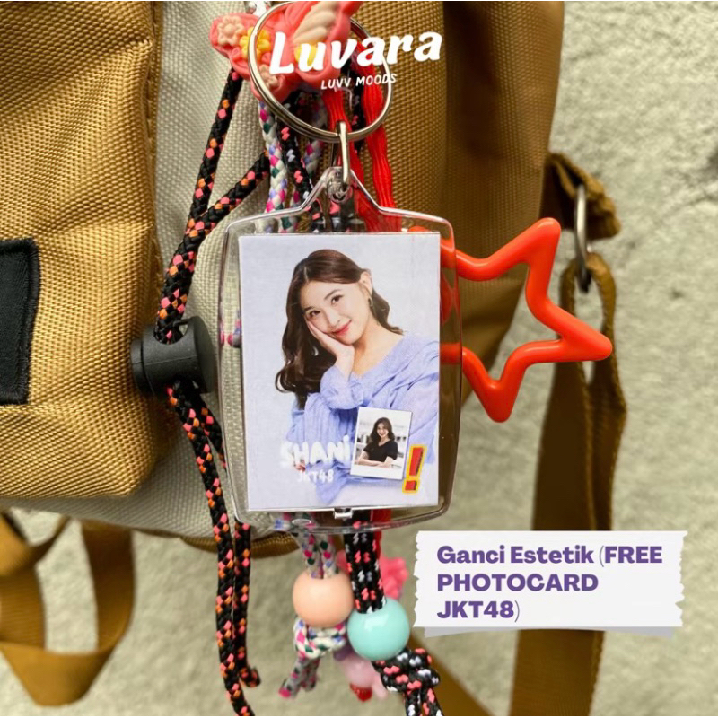 Gantungan kunci JKT48 keychain with tali Korea bonus photocard JKT48 termurah estetik