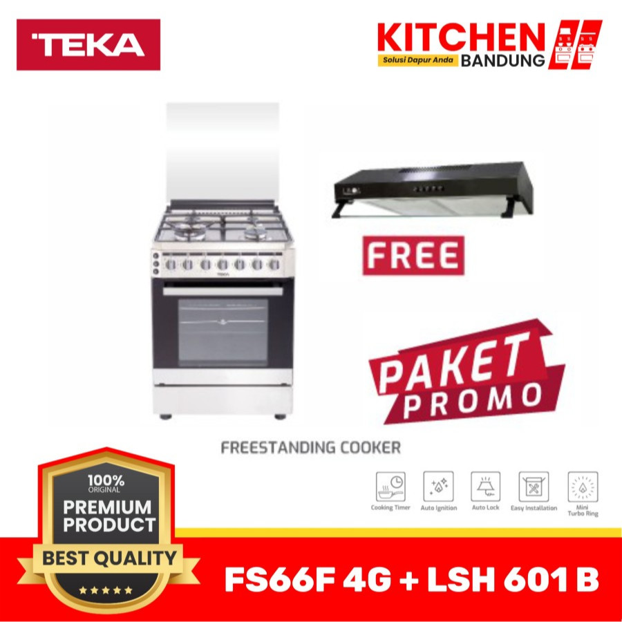 Teka Freestanding Cooker FS66F 4G SS Stainless 60cm