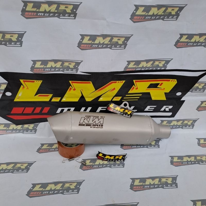 Slincer copy KTM ORIGINAL LMR muffler suara bass ulem free laser nama