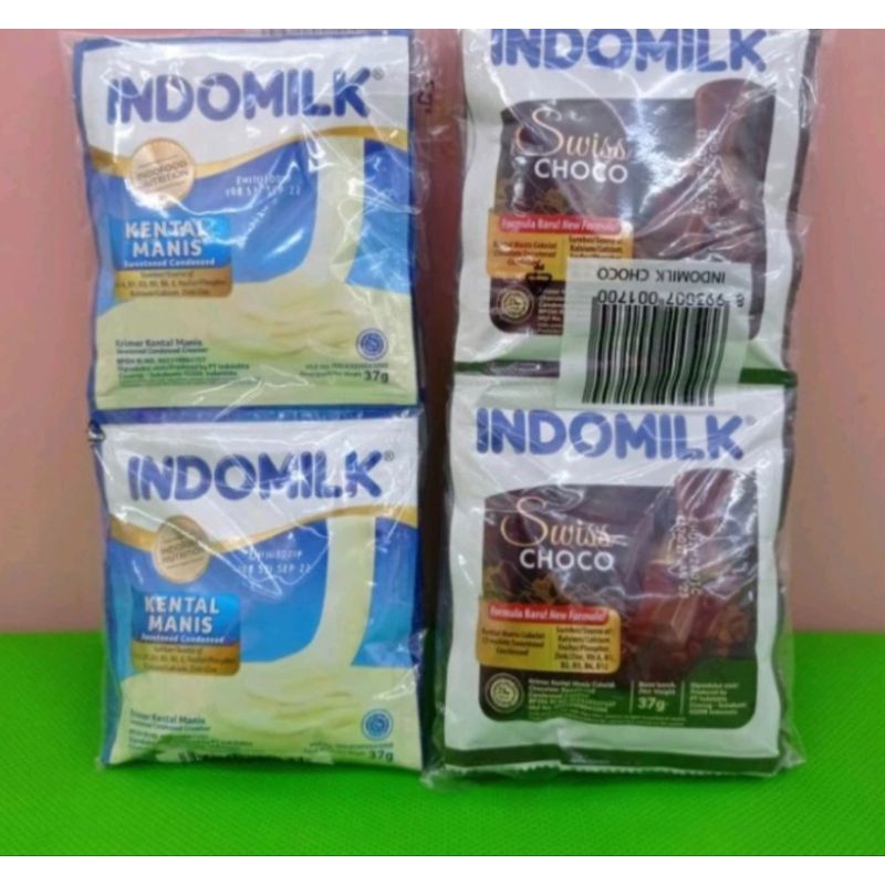 

Susu Indomilk Kental manis Renceng 6x37gr. cokelat-putih