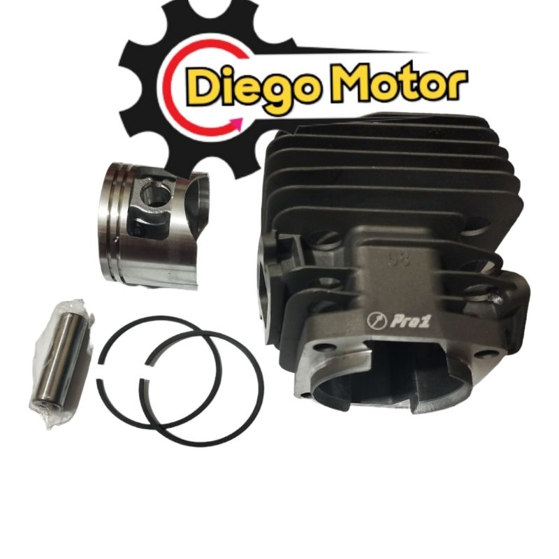 5200 5500 5800 Cylinder Blok Komplit PRO 1 Mesin Chainsaw Senso Kecil 52 58