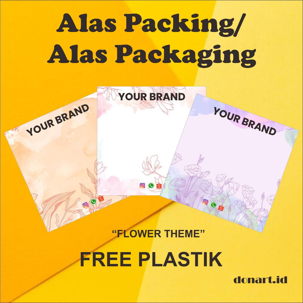 

Alas Packing | Alas Packaging cincin, gelang, aksesoris | Flower Theme | Free plastik