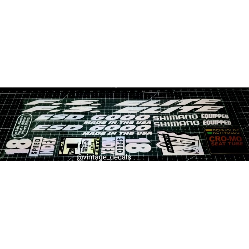 decals replacement F.S. elite fs elite esd 6000