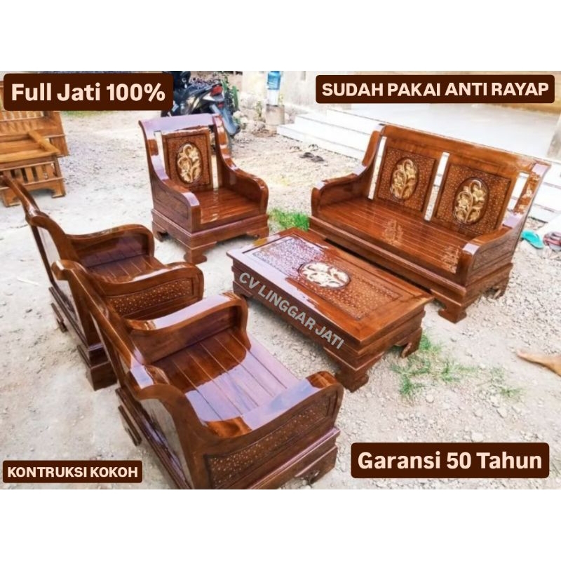 Kursi Tamu Semut Ruang Tamu Minimalis Kayu Jati