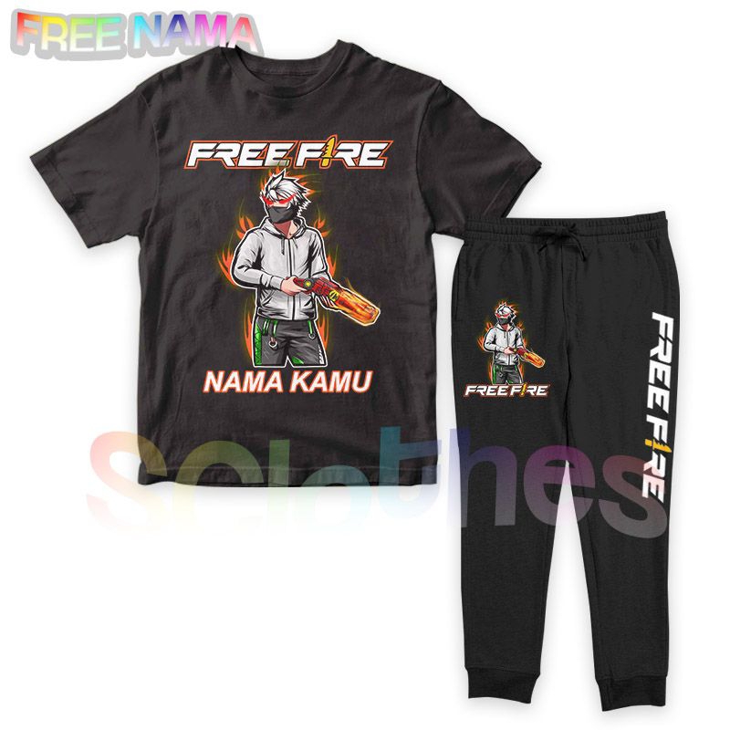 Baju Kaos Setelan Anak FREE FIRE CHARACTER JAKET VERSI SG OPM - SClothes