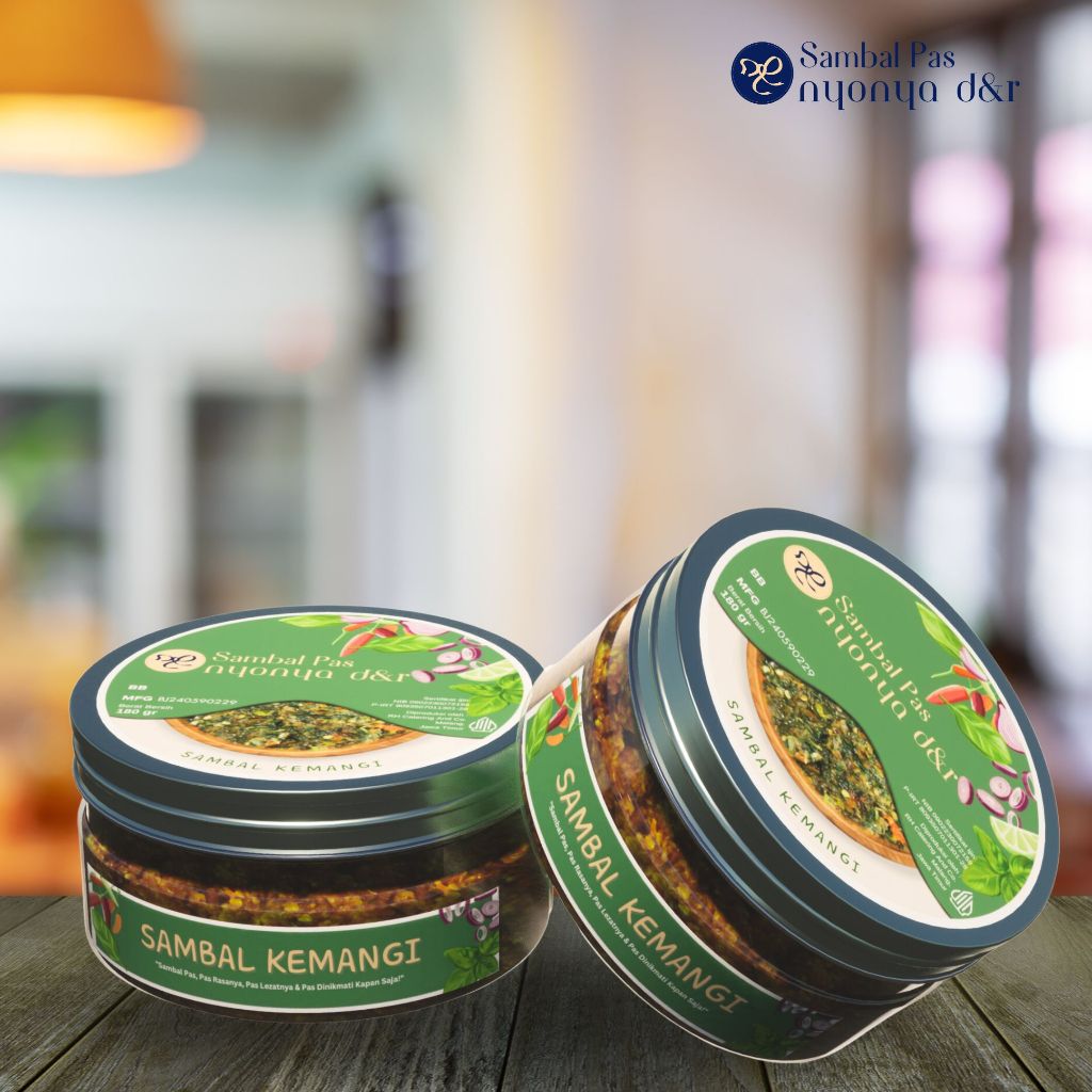 

Sambal Kemangi Nyonya D&R kemasan Toples 180 Gram PEDAS MEDIUM