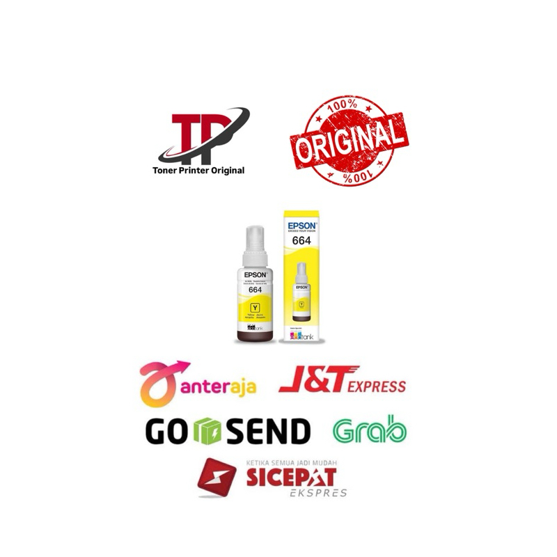 Tinta Epson 664 Original Yellow For Printer Epson L110 L120 L210