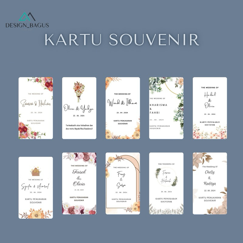 [minim 50 pcs] kartu souvenir/kartu ucapan terimakasih/kartu souvenir custom/ kartu ucapan pernikaha