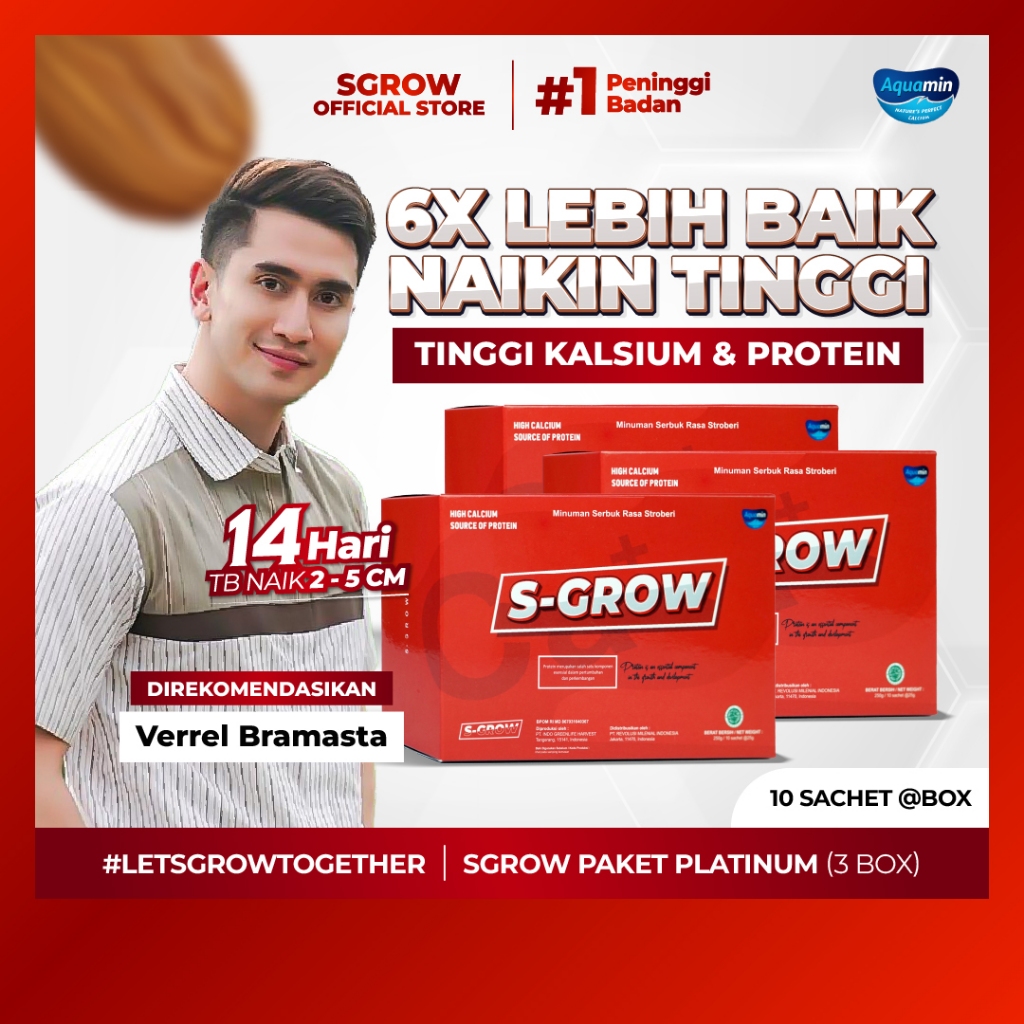 

S-Ggrow Susu Peninggi Badan Terbaik - 3 BOX