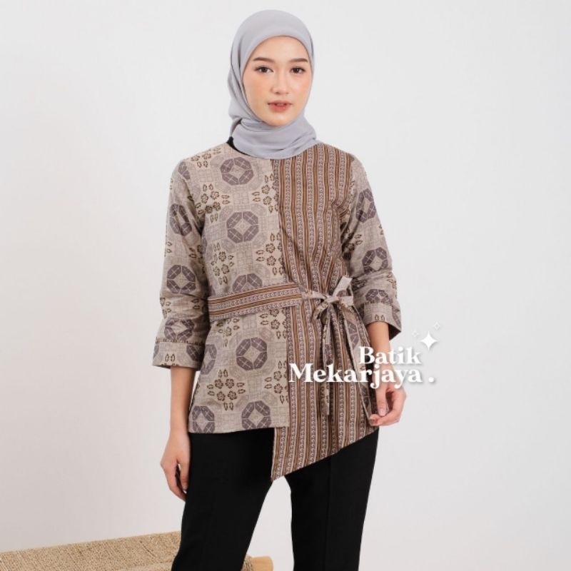 TERBARU - BATIK WANITA MODERN - BLUS BATIK WANITA - BATIK WANITA KANTOR BATIK KERJA - BATIK BLOUS WA