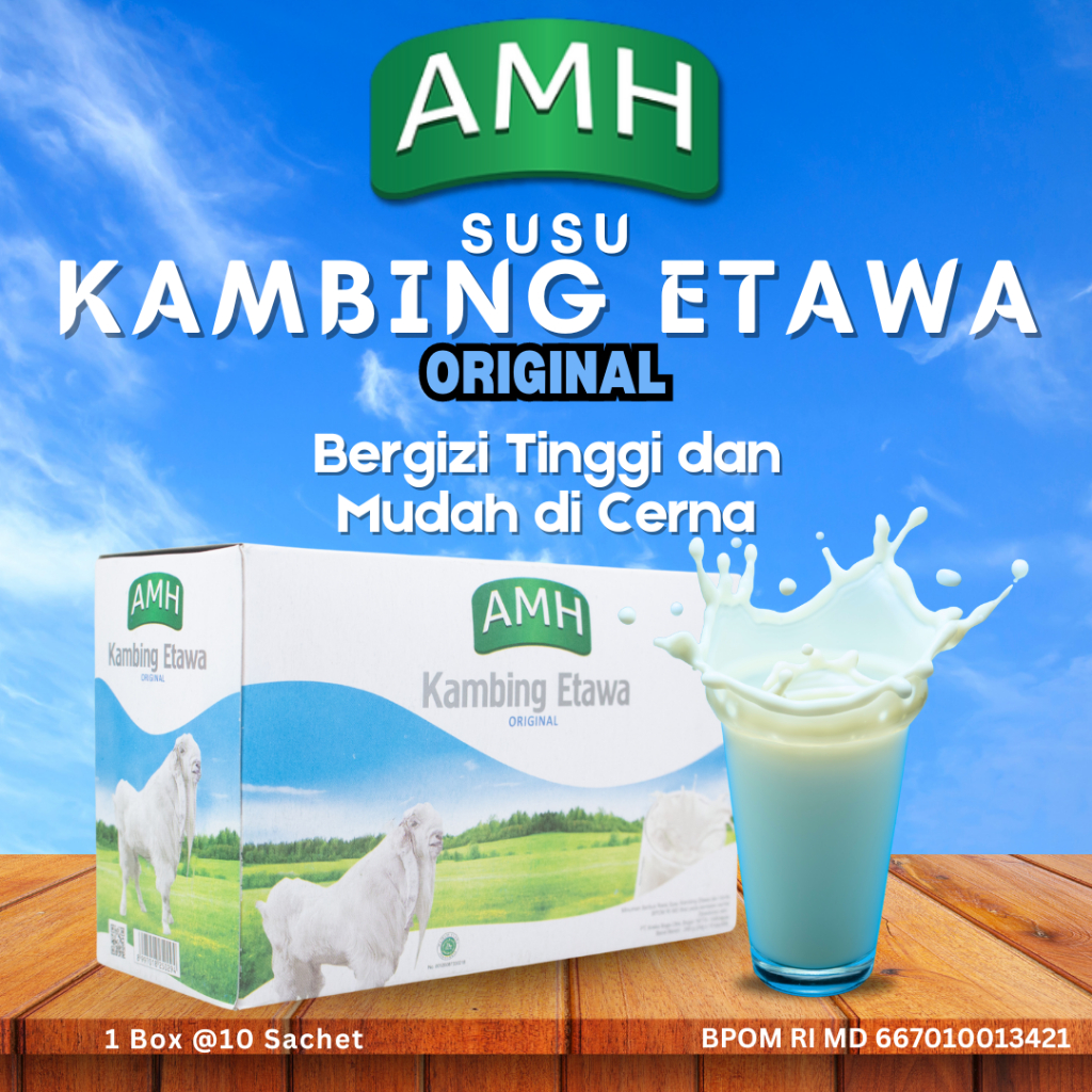 

AMH Susu Kambing Etawa Rasa Vanilla - Sehatkan Saluran Pernafasan - Per BOX